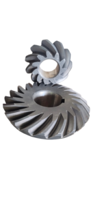 Ensemble d'engrenages coniques hélicoïdaux en acier, paire d'engrenages usinés avec précision à droite, pièces de transmission industrielles - Product Image 2