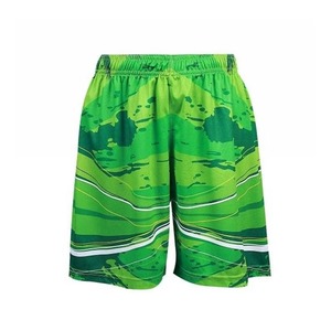 Short de bain décontracté pour homme à taille élastique, séchage rapide, imprimé palmiers verts, pour l'été - Product Image 2
