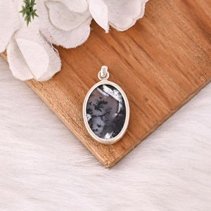 Solid 925 Sterling Silver Pendant Dendrite <b>Opal</b> Gemstone Handmade Pendant Designer Silver Pendant Anniversary Gift - Product Image 5