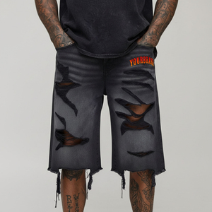 Jorts Vaqueros Casuales Personalizados de Alta Calidad, Resistentes al Viento, 100% Algodón, Oversize, Transpirables, Ecológicos, con Logotipo Impreso por Transferencia Térmica - Product Image 1