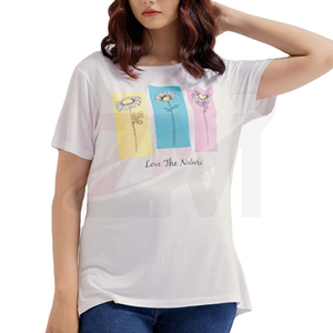 T-shirt ajusté en coton pour femme – Tissu extensible, respirant, toucher doux – Décontracté, tendance, idéal pour l'été et le quotidien - Product Image 1