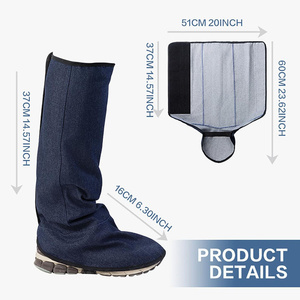 Guêtres de soudage en denim résistantes à la chaleur et à l'abrasion, protections pour chaussures de sécurité, couvre-chaussures de soudage - Product Image 2