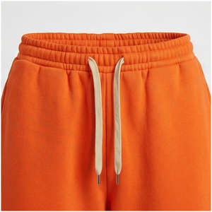 Conjunto Deportivo Unisex Naranja de 2 Piezas, Chaqueta con Cierre Completo y Pantalones Deportivos, Color Sólido, Corte Holgado Informal, Ropa de Otoño, 100% Algodón, Peso Medio - Product Image 5