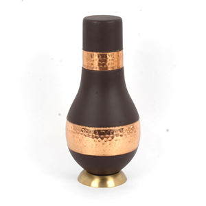 Heritage Engraved <b>Copper</b> <b>Drinking</b> <b>Bottle</b> Floral Etched Reusable Wellness Flask Artisan Crafted Luxury Gift <b>Bottle</b> OEM Supply - Product Image 4
