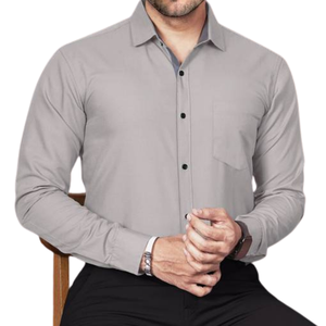 Chemise à manches longues pour homme 100% coton, formelle, blanche, boutonnée, fabricant OEM - Product Image 2