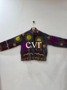 Embroidered Women's Luxury <b>Coat</b> Uzbek Suzani Velvet Outerwear <b>Coat</b> Handmade Velvet Suzani Eco-Friendly Winter Boho for Party - Product Image 2