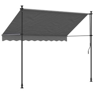 Auvent rétractable en acier anthracite 98,4 x 59,1 po en polyester, produit d'auventage extérieur ciblé - Product Image 5