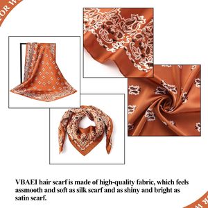 Pañuelo de satén para mujer, sensación de seda, para el cabello, bandana para dormir, 27.5 pulgadas, venta al por mayor OEM - Product Image 3