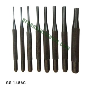 Kit de poinçons à broches 8 pièces en acier trempé, outil d'installation et de retrait de broches, poignée moletée de précision, usage professionnel GS1456C - Product Image 1