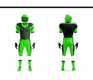 Ensemble d'uniformes de football américain sublimés sur mesure, maillots de sport durables |   Tenue de football d'équipe |   Vêtements de sport en polyester respirant - Product Image 4