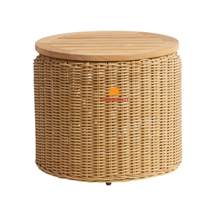 Table basse en rotin à hauteur réglable, mobilier de maison, nouvelle arrivée, table basse naturelle festonnée du Vietnam, respectueuse de l'environnement - Product Image 4