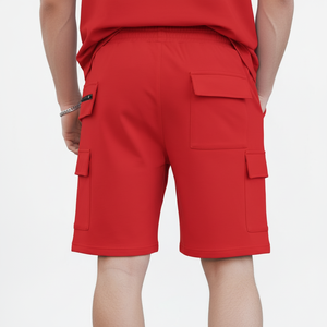 Conjunto Deportivo de Verano Unisex, 100% Algodón Tejido, Transpirable, Ligero, Informal, de Color Sólido, Cómodo, Estilo Urbano - Product Image 4