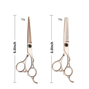 Ciseaux de barbier professionnels ultra-légers pour droitiers, en acier inoxydable, pour une utilisation en salon toute la journée - 6,5 pouces - Product Image 4