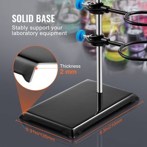 Supporto da Laboratorio in Acciaio da 23,6 Pollici con Base in Ghisa da 8,3 x 5,3 Pollici, Include Set di Supporti per Retort per Laboratori - Product Image 3