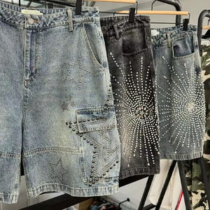 Pantalones Cortos de Mezclilla Elásticos Casuales de Moda para Hombre 2026, Shorts de Lona Estilo High Street - Product Image 2