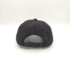 Gorra de béisbol Hackers Invitational 2025 negra de malla ajustada con estampado de goma en relieve unisex para golf, casual, primavera y verano - Product Image 6