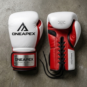 ถุงมือชกมวยหนังแท้ ONEAPEX ระบายอากาศได้ดี สีแดงขาว สำหรับฝึกซ้อมระดับมืออาชีพ รับทำโลโก้ตามสั่ง ขายส่งจำนวนมาก - Product Image 6