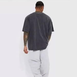 Camisetas de Hombre con Logotipo Personalizado, Estilo Lavado Ácido, Nueva Tendencia, Precio Económico, OEM - Product Image 4