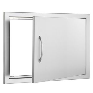 Maniglia per Porta da Cucina Esterna in Acciaio Inox 24W X 17H Pollici con Montaggio a Filo e Impugnatura Verticale a Muro - Product Image 1