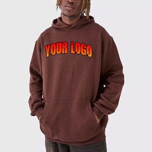 Sweat-shirt à capuche surdimensionné pour homme, personnalisé, 600 g/m², de haute qualité, imprimé en relief, 100 % coton, broderie, hiver - Product Image 1