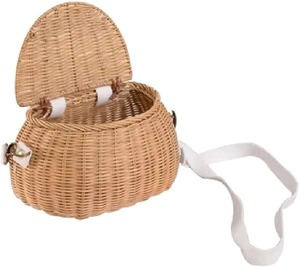 <b>Small</b> wicker bicycle <b>basket</b> Handmade Storage <b>Basket</b> Wholesale eco-friendly Made in Vietnam Ready to stock - Product Image 1