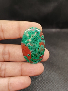 Piedra preciosa de crisocola malaquita 100% natural de alta calidad, cabujón verde, piedra suelta para la fabricación de joyería. - Product Image 1