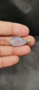 Colgante de Metal de Latón con Piedra Lunar Blanca Natural de Estilo Clásico para Mujer, Venta al por Mayor - Product Image 5