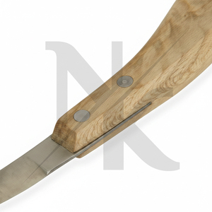 Cuchillo Quirúrgico Veterinario Reutilizable de Alta Calidad para Pezuñas, Herramientas Pequeñas de Herrador para Uso Hospitalario, Cuchillo de Bucle para Pezuñas de Caballo con Mango de Madera, Set - Product Image 2