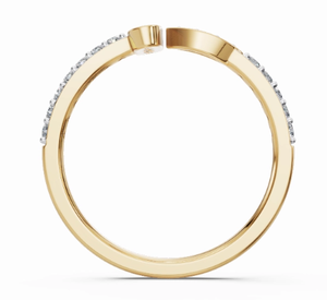 Anillo de Diamantes Reales en Oro Sólido de 9K, 14K y 18K, Banda de Diamantes Minimalista para Ella, Oro Amarillo, Rosa y Blanco, Joyería Fina para Uso Diario - Product Image 4