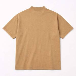 Camiseta de Algodón Beige para Hombre, Cuello Redondo, Estilo Casual, Minimalista, Básica, para Verano - Product Image 2