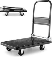 Nouvelle Chariot de Manutention Robuste en Acier Inoxydable Thermolaqué avec Roues pour Entrepôt, Plateforme Portable, Tailles Personnalisables Anand