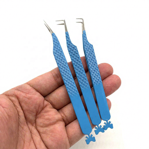 Magnifiques pinces à cils roses en acier inoxydable testées à la main, pinces de précision pour isolation des cils, outils de beauté personnalisés - Product Image 4
