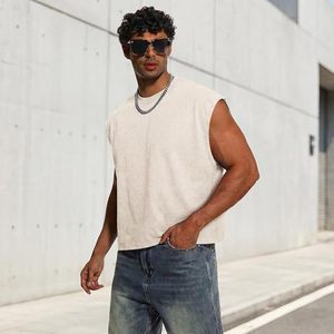 Débardeur de sport pour homme en coton, sans manches, pour la musculation, respirant, séchage rapide, écologique - Product Image 3