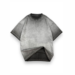 T-shirt surdimensionné en coton 100% de qualité supérieure, 220 grammes, effet délavé, inspiré du vintage, uni, lavage à l'acide, respirant, écologique, pour hommes - Product Image 1