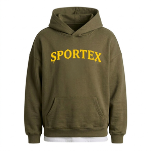 เสื้อฮู้ดดี้โอเวอร์ไซส์สไตล์วินเทจ ผ้าฟลีซหนานุ่ม สตรีทแวร์ ปักลายเชนีล พิมพ์ลายตามสั่ง 100% สำหรับฤดูหนาว - Product Image 1