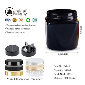 ขวดพลาสติก PET ขนาด 500 มล. ฝาปิดแบบกว้างทรงกลม เกรดสำหรับอาหาร ฝาเกลียว สำหรับใส่ขนม เครื่องสำอาง  รับสกรีนโลโก้ บรรจุภัณฑ์แบบกำหนดเอง - Product Image 5