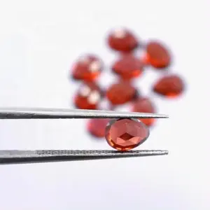 5x7mm Natural Red Garnet Rose Cut Pear Cabochon Gemstone Wholesale Price Natural AAA Top Quality Gemstone Good Red Color Stone