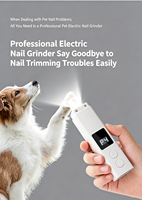 3-in-1 Elektrischer Haustier-Nagelschleifer Hochleistungs-Akku-Nageltrimmer für Hunde und Katzen Geräuscharmer Sicherer Haustier-Nagelknipser