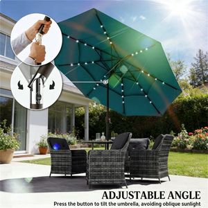 Ombrellone da Esterno Teal per Terrazzo, Giardino e Cortile - Product Image 3