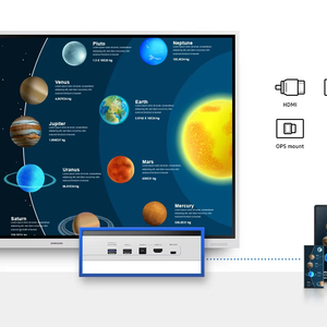 Tableau blanc interactif intelligent à écran tactile LED 4K de 65 pouces avec fréquence de rafraîchissement de 120 Hz pour les réunions et l'éducation - Product Image 1