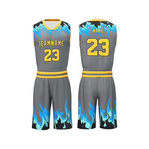 Ensemble de maillots de basket-ball personnalisés par sublimation, uniforme d'entraînement personnalisé, kit complet, design de maillot de basket-ball - Product Image 1