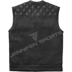 Nouveau Gilet Décontracté pour Homme en Cuir Véritable Diamanté 100% Cuir de Vachette, Meilleur Design pour Moto - Product Image 3
