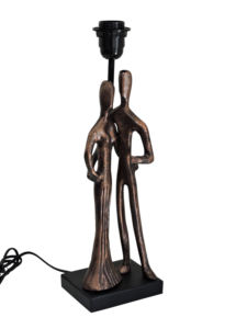 Lámpara de Mesa Moderna con Escultura de Pareja en Bronce - Luz Decorativa con Figura Abstracta de Hombre y Mujer para Dormitorio y Sala de Estar - Product Image 1