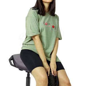 Camiseta de algodón de alta calidad, holgada, de manga corta, informal, estilo streetwear, para mujer, talla grande, para vestido de algodón o vestido sencillo. - Product Image 2