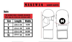 Mitaines de karaté WKF avec protection du pouce, grandes, en cuir PU rouge, rembourrage en mousse, fermeture élastique sécurisée, unisexe - Product Image 5