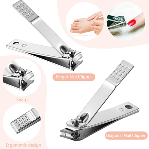 Portable Professional <b>Nail</b> Care <b>Kits</b> with Heavy Duty Stainless Steel Grooming Tools for Home and Travel Use - Product Image 3