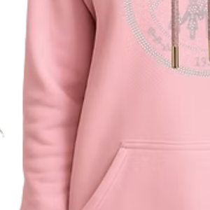 Sudadera con Capucha Rosa Brillante para Mujer, con Logotipo Redondo Transparente, Informal, de Manga Larga, para Uso Diario, Ropa Cómoda para el Estilo de Vida - Product Image 5