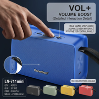 Altavoz Inalámbrico Portátil LN-711MINI con Correa de Mano, para Exteriores, Camping, Emergencias, Bajos Potentes, Resistente, Venta al Por Mayor