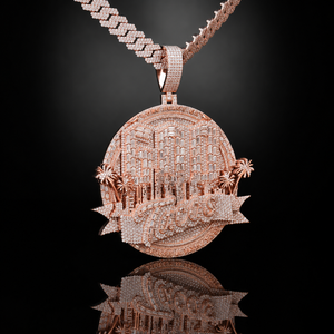 Colgante de Lujo de Plata de Ley 925 con Moissanita VVS Personalizada, Chapado en Oro de 10K, Estilo Hip Hop Iced Out para Fiesta - Product Image 2