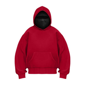 Balaclava de Invierno Unisex de Alta Calidad, Sudadera con Capucha de Algodón Lavado, Estilo Ninja, con Cremallera, Borde sin Rematar, Cortavientos, Transpirable, Color Liso - Product Image 2